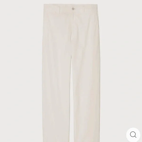 Nili Lotan Cream Wide-Leg Pants with Tailored Fit